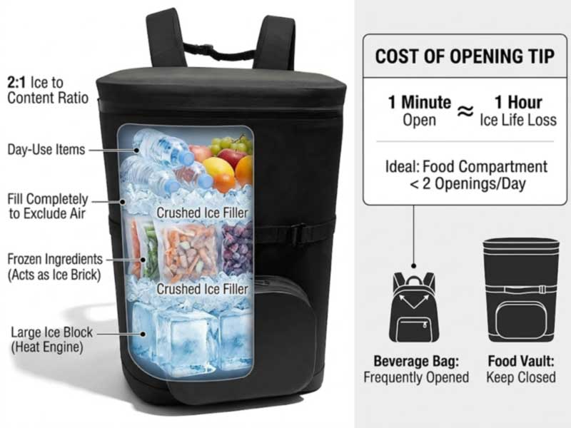 Camping Cooler Backpacks: Viacdňové zadržiavanie chladu na chodníku Camping Cooler Backpacks: Viacdňové zadržiavanie chladu na chodníku